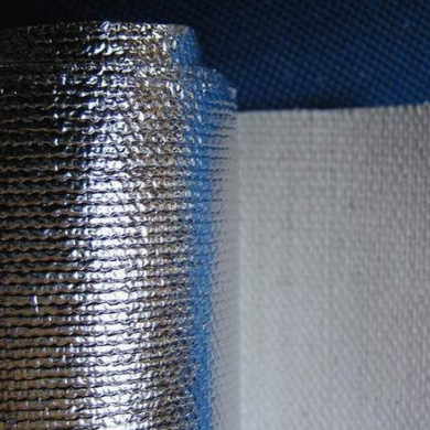 Ceramic fiber fabric with aluminum foil