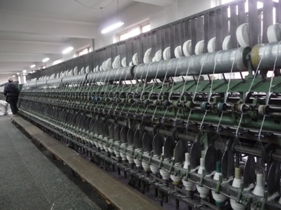 Ceramic fiber yarn manufacturing process roving.JPG